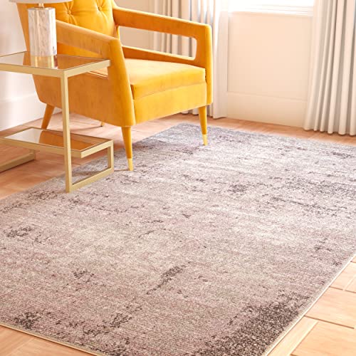 Safavieh Modern Rug for Living Room, Dining Room, Bedroom - Adirondack Collection, Short Pile, in Light Grey and Purple, 240 X 300 cm