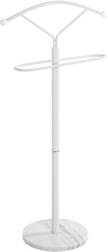 HAKU Men'S Valet White, Marble, Metal - Dim.: W 50 cm X H 105 cm X D 32 cm, Style: Modern