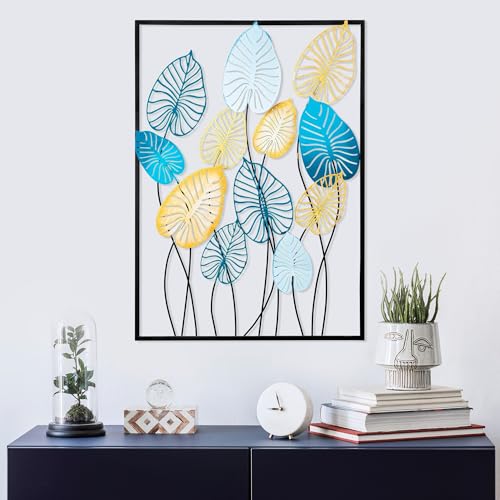 Handmade Decorative Metal Wall Accessory, 50 x 70 cm, 100% Metal (1.5 mm), Unique Hand-Painted Design, Perfect for Home Decor & Art Lovers