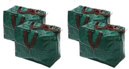 Ram® 2 X Large Christmas Decoration Storage Bags Tinsel Baubles Xmas Decor Zipped Storage Bags (Pack of 2)