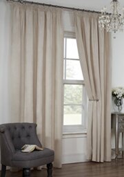 "Emma Barclay R.M. Pencil Pleat Curtains Colorado 66 x 54 inches Natural, 100% Polyester, W Drop 54"" (168 x 137cm), COLR6654NAT"