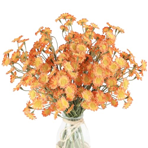 Floroom Small Daisies Artificial Flowers Burnt Orange