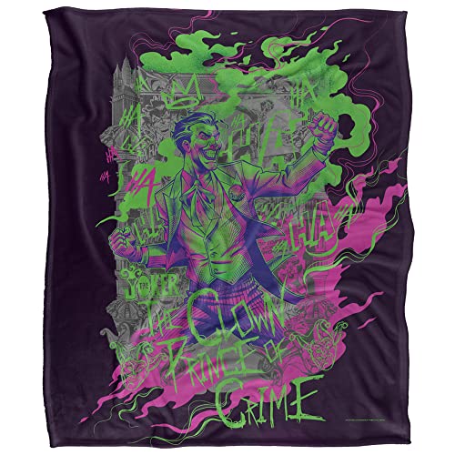 Clown Prince of Crime Silky Touch Super Soft Throw Blanket 152 X 127 cm, White