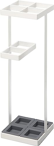 YAMAZAKI 7639 TOWER Umbrella Stand, white, Steel/Polypropylene, Minimalist, 11 x 11 x 36 cm