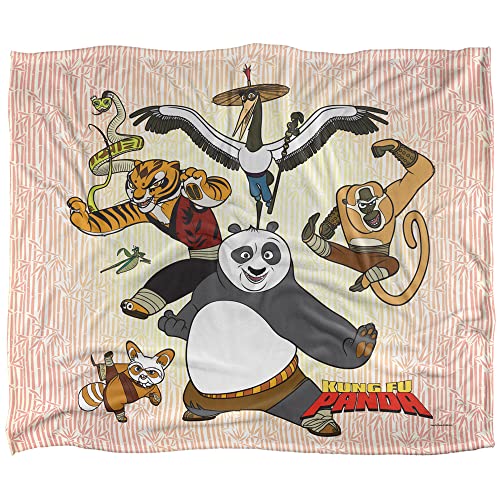 Kung Fu Panda Kung Fu Group Silky Touch Super Soft Throw Blanket 152 X 127 Cm