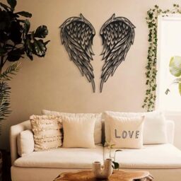 Stylish Black Decorative Metal Wall Accessory, 32 x 70 cm, 100% Steel, 1.5 mm Thickness, Lightweight 1.1 kg, Perfect for Modern Home Decor
