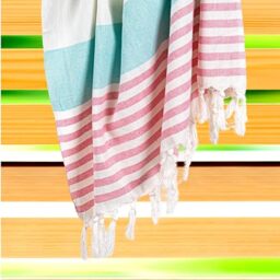 Ruggeri Fouta Beach Towel 100% Cotton, 90x170 cm, Light Blue