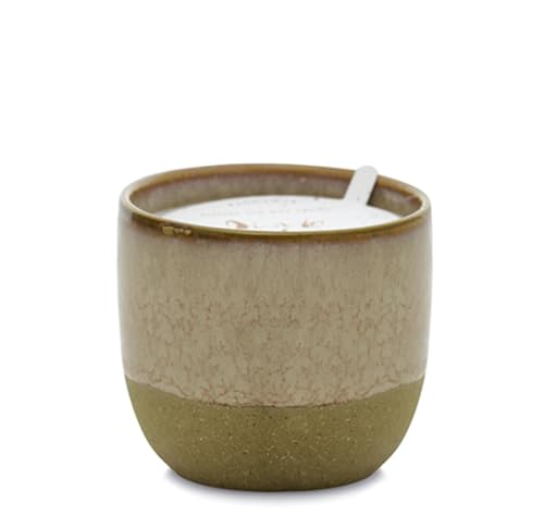 Paddywax Scented Candles Premium Kin Range Candle in Reusable Glazed Ceramic Pot, 170g, Pink Opal + Persimmon