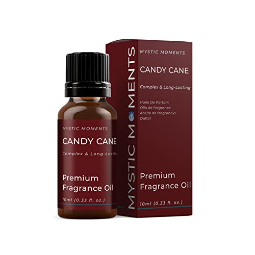 Mystic Moments - Candy Cane Fragrance Oil - 10ml - Candy Cane notes create a sweet peppermint scent for candles, soaps, wax melts and diffusers.