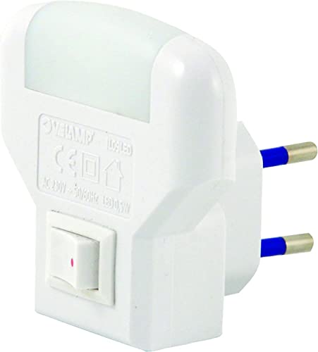 Velamp IL09LEDWH energy-saving LED night light with twilight on-off switCh, White
