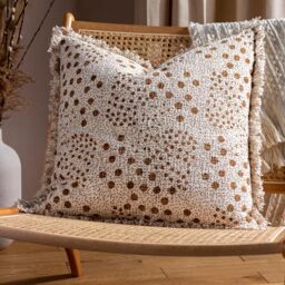 Yard Hara Woven Fringed Cotton Feather Filled Cushion - Twin Pack