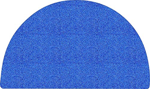 Nicoman Easy-Clean & Dirt-Trapper Barrier Half Circle Moon Doormat|Non-Shedding & Jet-Washable Outdoor Spaghetti Doormats (Blue, 70x44cm)