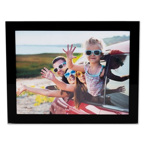 Adventa Picture Frames 6x8 Glass Photo Frames (Black) Ideal Wall Art for Prints & Photos