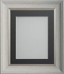 Frame Company Drummond Range Pale Grey 16x12 inch Picture Photo Frame with Grey Mount for Image 13x9 inch * Choice of Sizes* Fitted with Real Glass