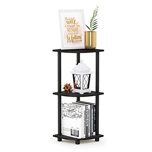 Furinno TURN-N-TUBE 3-Tier Corner Shelf, Bookcase, Espresso