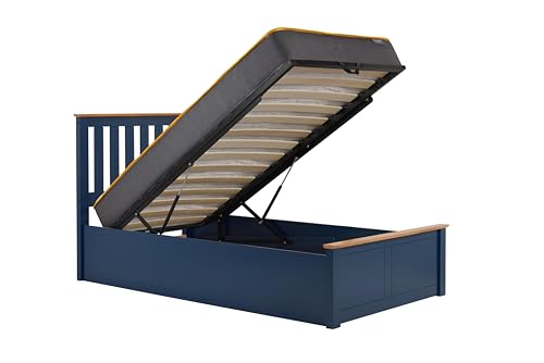 Birlea Single Navy Blue Ottoman Bed 3FT Storage Bed Frame Phoenix
