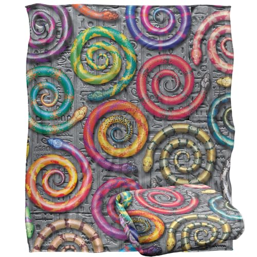 Jq Licensing - Royce Mcclure Hisstory Snake Pattern Silky Touch Super Soft Throw Blanket 152 X 127 Cm