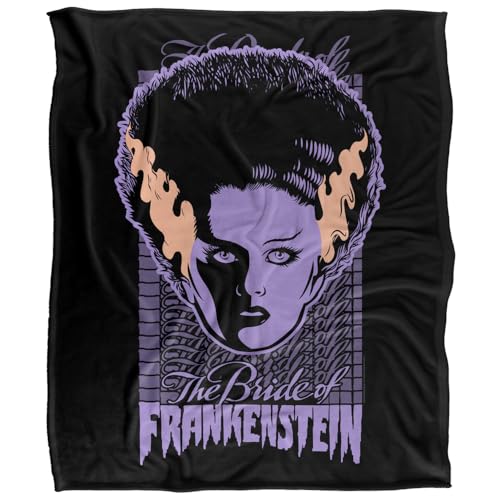 Universal Monsters The Bride Neon Silky Touch Super Soft Throw Blanket 152 X 127 Cm
