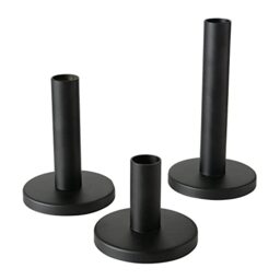 BOLTZE Malko Candle Holder for Taper Candles Set of 3 Metal Black Modern