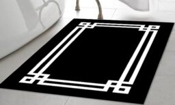 MANI TEXTILE TPS_SDB_NOIR50 Rug, Polyester, Black, 50 x 80 cm