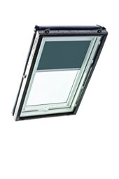 Original Roto Blackout Roller Blind ZRV Almost Complete Blackout Guide Rail Silver for Roto Roof Windows Series Designo R4/R7 and Classic 43/73 With Size 065/098 - 06/09 Dark Grey