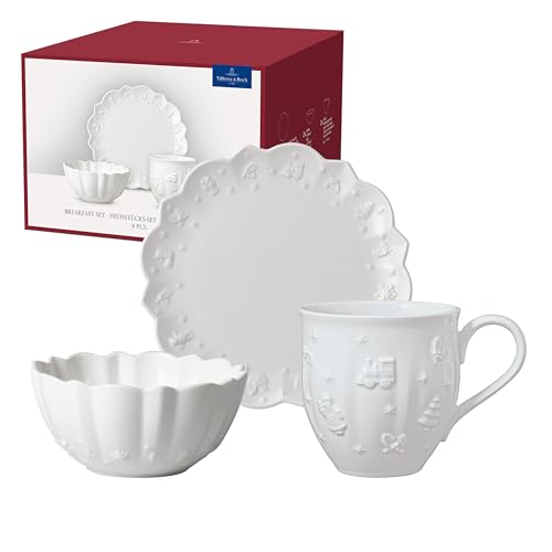 Villeroy & Boch ??? Toy's Delight Royal Classic Breakfast Set 6pcs., tableware set for 2 people, breakfast plates, cereal bowls, cups, Christmas plate, premium porcelain, dishwasher-safe, microwave-safe