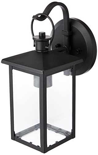 Westinghouse Lighting 61147 Maria Modern One-Light Outdoor Wall Light, Textured Black Finish, Clear Glass