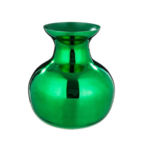 GILDE Kyoto vase, iron, bulbous, glossy, green, height 29 cm x diameter 25 cm, waterproof flower vase