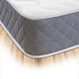 Starlight Beds Close Flame 8-Inch Deep Hybrid Small Double Mattress with Memory Foam Layer – Soft, Grey, Sprung (4ft x 6ft3 x 20cm)