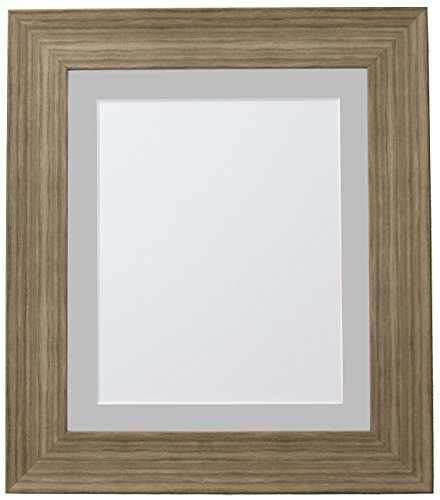 FRAMES BY POST Hygge Picture Photo Frame, Plastic Glass, Bear Creek Brown with Light Grey Mount, 24 x 18 Inches Image Size 45 x 30 cm