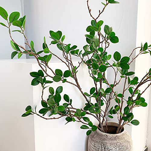 "Melorca&Guilla Artificial Plants,6PCS 43.3"" Green Faux Branches for Vase,Artificial Plants for Shop Garden Office Home D??cor"