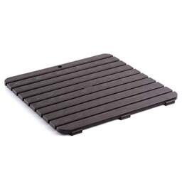 TATAY Square shower floor made of strong plastic, wood effect finish, with anti-UV, anti-slip protection, with rubber plugs at the base.