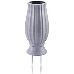 Bocola Cemetery Vase for Grave Decorations with Metal Spike Headstones Flower Holder for Atificial Flowers Fake Floral Outdoor Tombstone Markers memorials Sympathy for Loss of Loved Ones