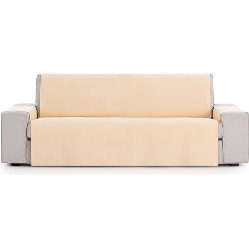 ECOMMERC3 - Universal Adjustable Sofa Cover Size 2 Seater Partial Protection for Sofa ??? Mustard Colour Sofa Cover Easy Installation with Elastic Bands