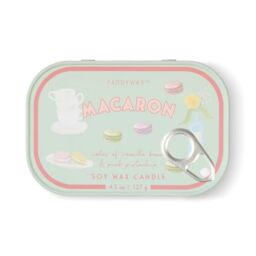 Paddywax Bistro Pink Pistachio Macaron Printed Tin Candle 127 g