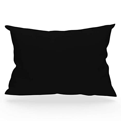 Soleil d'ocre Cotton Pillow Case, Black, 50 x 70 cm