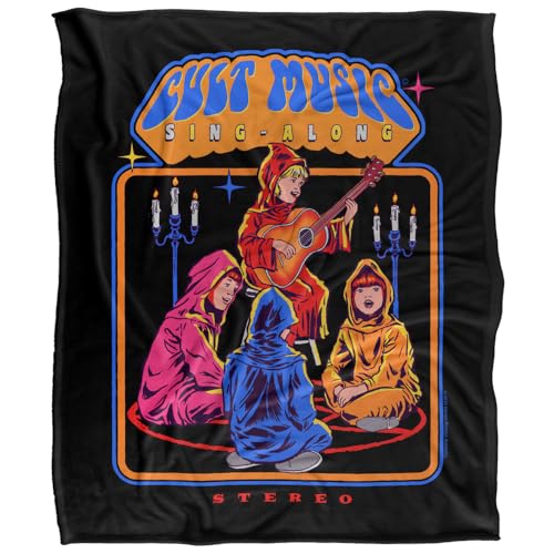 Steven Rhodes Cult Music Singalong Silky Touch Super Soft Throw Blanket 152 X 127 Cm