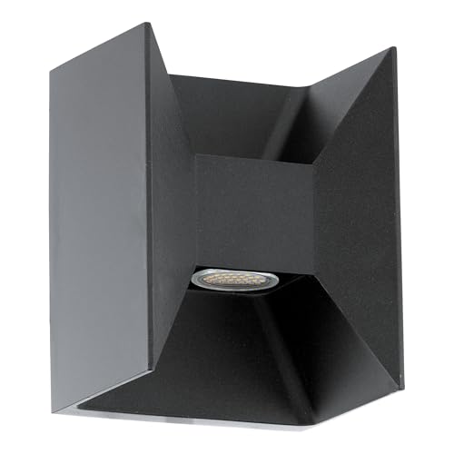 Eglo LED Outdoor Wall Lamp Morino, 2 Bulbs Outdoor Light Made of Aluminium, Colour: Anthracite, IP44
