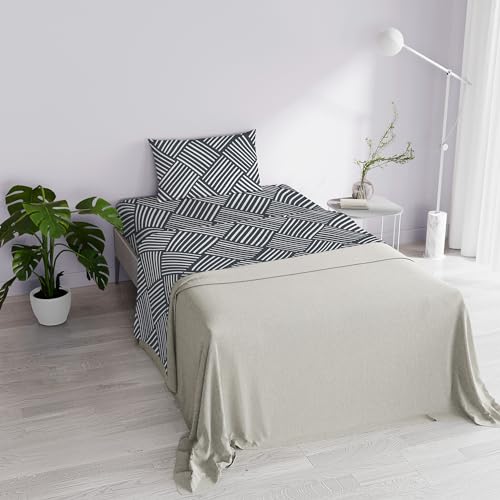 Italian Bed Linen DAFNE 100% Microfibre Bed Set, Citylife Grey