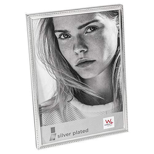 walther Design Picture Frame Silver 10 x 15 cm Real Silver-Plated with Tarnish Protection Cosima Portrait Frame BH015S