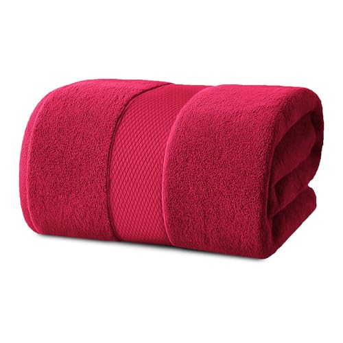 Infinitee Xclusives ??? Luxury Bath Sheets Towels ??? 1 Pack 600 GSM (35X70 Inches) ??? 100% Ring Spun Cotton Large Bath Towels for Bathroom (Burgundy, Bath Sheets - Pack 1)