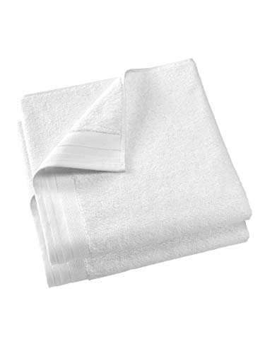 De Witte Lietaer Contessa Luxe Set of 2 Bath Towels, Cotton, White 70 x 140 cm