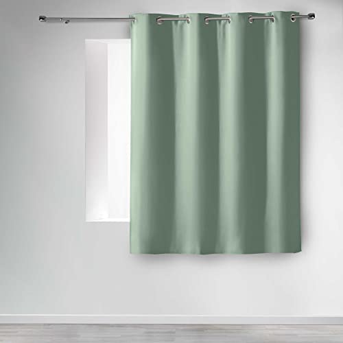 Douceur d'Intérieur, Blackout Curtain with Eyelets 135 x 180 cm Sage