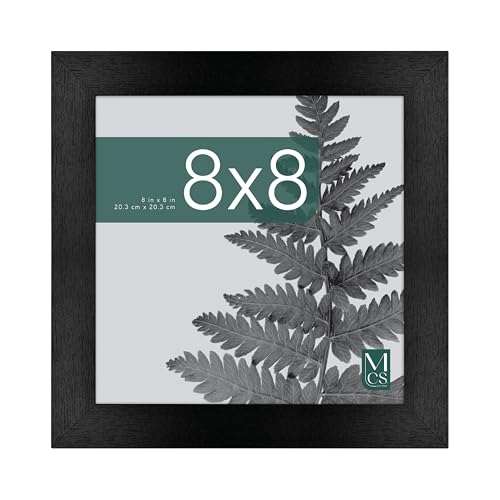 MCS Studio Gallery 8x8 Picture Frame Black Woodgrain, Square Photo Frame for Photos, Posters & Art Prints (1-Pack)