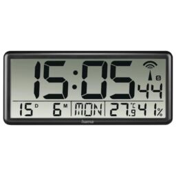 "Hama ""Jumbo Digital Radio Wall Clock, black"