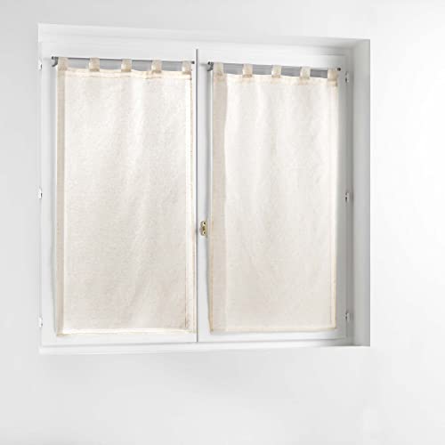 Douceur d'Intérieur, 2 x 60 x 90 cm Norine Linen Effect Woven Curtains
