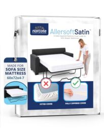 Allersoft- Queen Sleeper Sofa Mattress Cover with Secure Locking Zipper. Creates a Natural Seal On All Sides of Your Pull-Out Sofa Mattress from Liquids, Dust, Pet Dander, Pollen & More