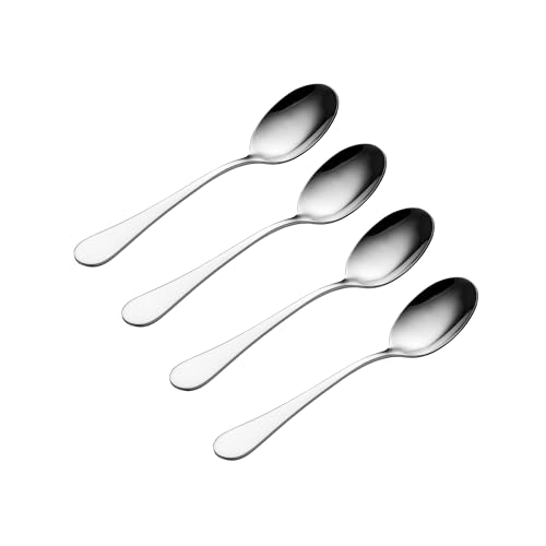 Viners Select 4 Piece Teaspoon Set - 18/0 Stainless Steel Teaspoons with Mirror Finish - Teardrop Handle Design - Small Spoons for Tea, Coffee & Desserts - Dishwasher Safe - Gift Boxed
