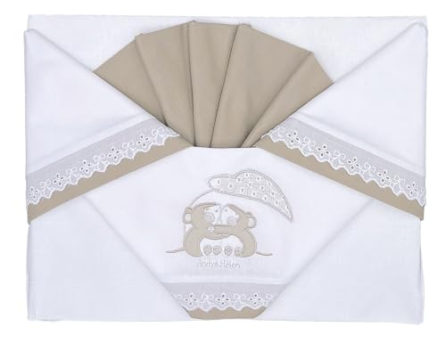 Andy&Helen Complete Fitted Sheet Set with Elasticated Corners + Pillowcase