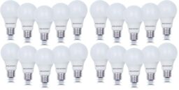 BLAUPUNKT LED Bulb Classic A60 LED lamp, E27 Base Screw, 6W, Replaces 60W, Natural White 4000K, Natural Neutral Daylight, Non-dimmable, 600 Lumen, Light Bulb, Indoor Outdoor, 10 Pieces (Pack of 20)